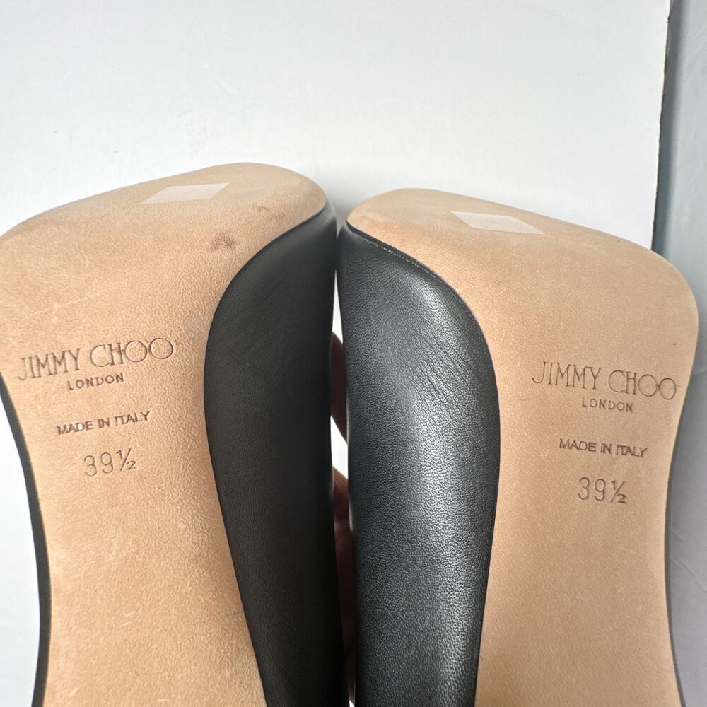 Jimmy Choo Lark 100 Studded Black Bootie Leather Heels Size 39.5 - Picture 15 of 15